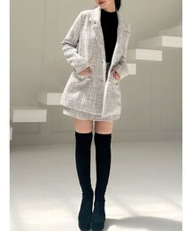 RESEXXY | ツイードジャケット【セットアップ着用可能】(テーラードジャケット)