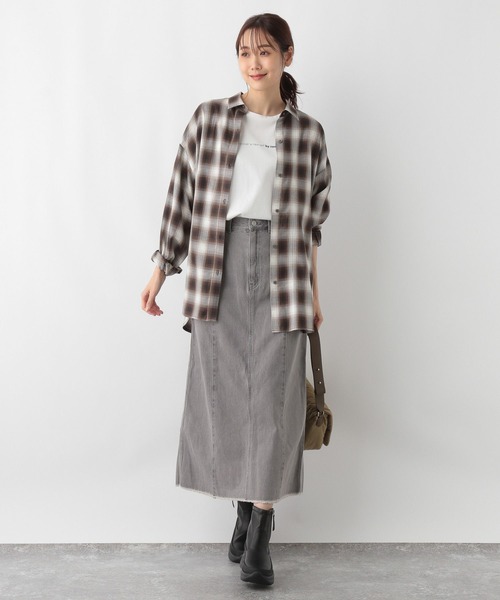 GLOBAL WORK（グローバルワーク）の「GOODデニムナロースカート/118369（デニムスカート・レディース・ブルー/グレー/ネイビー・MEDIUM/LARGE）」の20枚目の写真