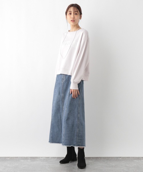 GLOBAL WORK（グローバルワーク）の「GOODデニムナロースカート/118369（デニムスカート・レディース・ブルー/グレー/ネイビー・MEDIUM/LARGE）」の10枚目の写真