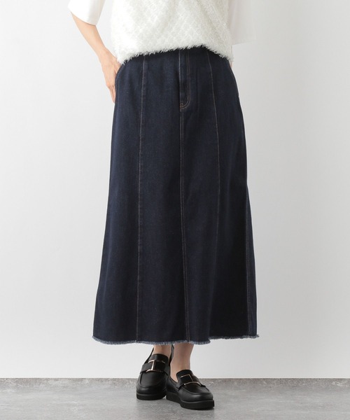 GLOBAL WORK（グローバルワーク）の「GOODデニムナロースカート/118369（デニムスカート・レディース・ブルー/グレー/ネイビー・MEDIUM/LARGE）」の14枚目の写真