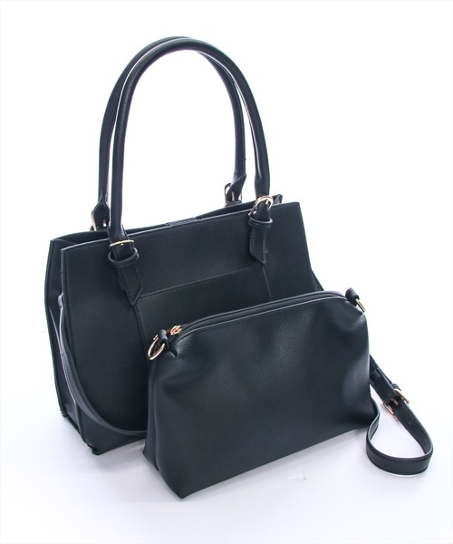 clear（クリア）の「ポーチ付きA4合皮バッグ [大容量 スッキリ収納 大人 通勤  オフィスカジュアル]≪2024AW新作≫（トートバッグ・レディース・グレイッシュベージュ/ブラック・F）」の11枚目の写真