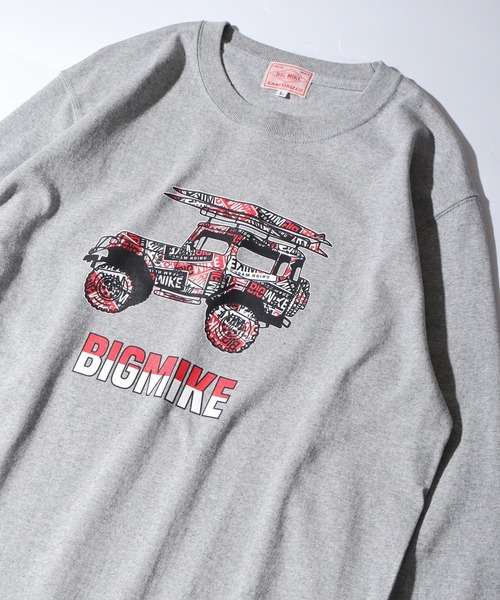 BIG MIKE（ビッグマイク）の「BIG MIKE プリント ロングスリーブTEE（Tシャツ/カットソー・メンズ・ホワイト系その他3/ブラック系その他5/ホワイト系その他5/ブラック系その他2/ホワイト系その他2/ブラック系その他/ホワイト系その他/グリーン/ブラック系その他4/ホワイト系その他4/チャコール/ブラック系その他3/ホワイト系その他6/グレー・XL/L/M）」の12枚目の写真
