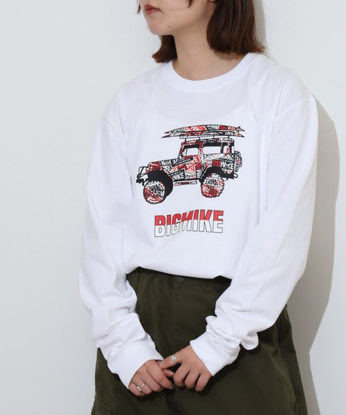 BIG MIKE（ビッグマイク）の「BIG MIKE プリント ロングスリーブTEE（Tシャツ/カットソー・メンズ・ホワイト系その他3/ブラック系その他5/ホワイト系その他5/ブラック系その他2/ホワイト系その他2/ブラック系その他/ホワイト系その他/グリーン/ブラック系その他4/ホワイト系その他4/チャコール/ブラック系その他3/ホワイト系その他6/グレー・XL/L/M）」の19枚目の写真