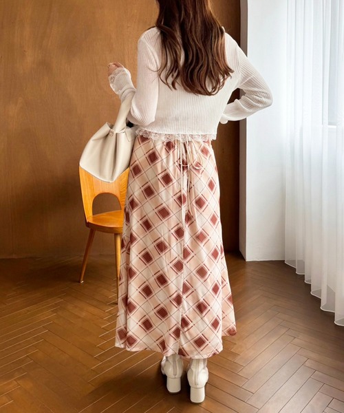 one after another NICE CLAUP(ワンアフターアナザーナイスクラップ)の「レースアップマーメイドスカート(スカート・レディース・レッド系その他/ブラック/ブラウン系その他/アイボリー系・SMALL/MEDIUM)」の22枚目の写真