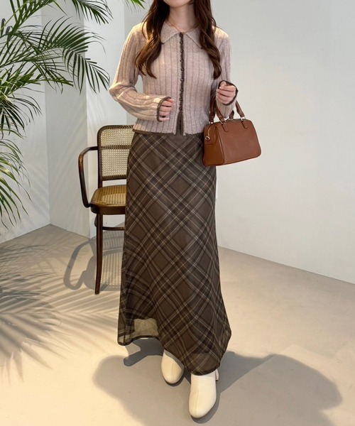 one after another NICE CLAUP(ワンアフターアナザーナイスクラップ)の「レースアップマーメイドスカート(スカート・レディース・レッド系その他/ブラック/ブラウン系その他/アイボリー系・SMALL/MEDIUM)」の12枚目の写真