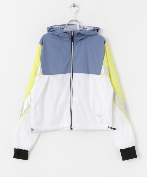 ROXY(ロキシー)の「ROXY JUMP HIGH METALLIC JACKET(ナイロンジャケット・レディース・ブルー/ブラック・MEDIUM)」の1枚目の写真