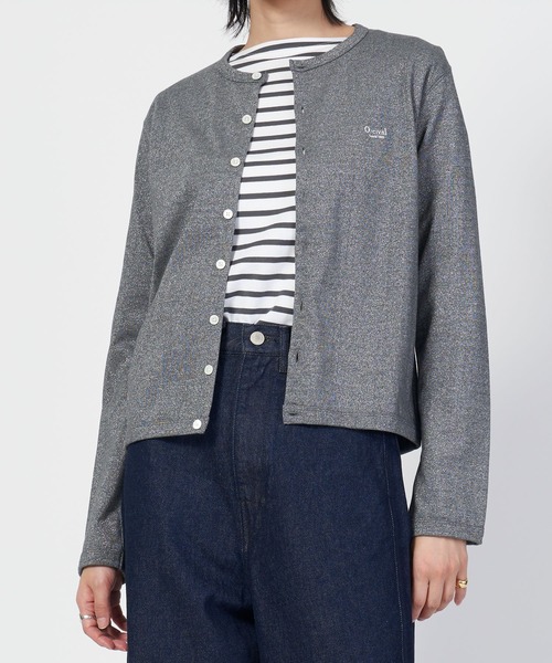 ORCIVAL（オーシバル）の「CREW NECK CARDIGAN クルー ネック カーディガン（カーディガン/ボレロ・レディース・ライトグレー/トップグレー・2）」の2枚目の写真