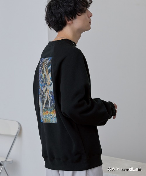 STAR WARS(スターウォーズ)の「STAR WARS/スターウォーズ 別注 ヴィンテージライクプリント オーバーサイズラグランスウェット(スウェット・レディース・グレー系/ブラック系/ブラック/アッシュグレー・L/M)」の9枚目の写真