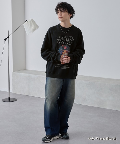 STAR WARS スウェット トレーナー ダークブラウン FREAK'S STORE トレーナー スウェット 限定展開 STAR WARS