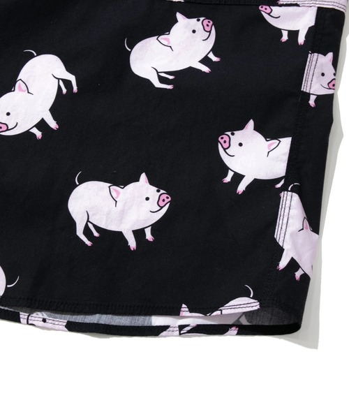 go slow caravan(ゴースローキャラバン)の「ブタ/レオパードゲッコー シャツワンピース W(シャツワンピース・レディース・ネイビー/ブラック・FREE)」の17枚目の写真