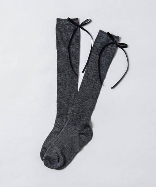 CALIFORNIA OUTFITTERS（カリフォルニア アウトフィッターズ）の「3-8E27 バック リボン シアー フレンチガーリー ソックス（ソックス/靴下・レディース・ホワイト/ライトグレー/グレー/ブラック・ONESIZE）」の17枚目の写真