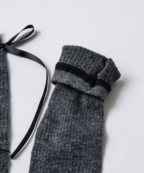 CALIFORNIA OUTFITTERS（カリフォルニア アウトフィッターズ）の「3-8E27 バック リボン シアー フレンチガーリー ソックス（ソックス/靴下・レディース・ホワイト/ライトグレー/グレー/ブラック・ONESIZE）」の20枚目の写真