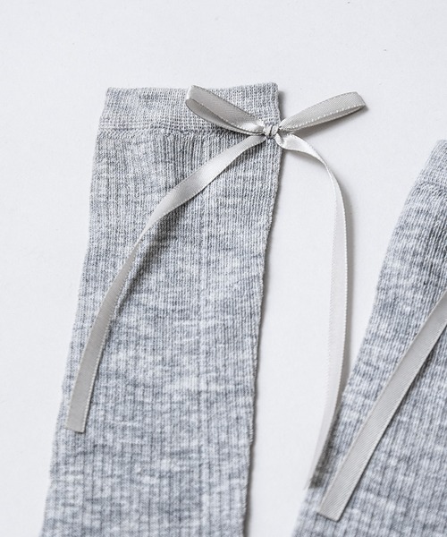 CALIFORNIA OUTFITTERS（カリフォルニア アウトフィッターズ）の「3-8E27 バック リボン シアー フレンチガーリー ソックス（ソックス/靴下・レディース・ホワイト/ライトグレー/グレー/ブラック・ONESIZE）」の14枚目の写真