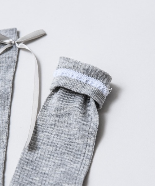 CALIFORNIA OUTFITTERS（カリフォルニア アウトフィッターズ）の「3-8E27 バック リボン シアー フレンチガーリー ソックス（ソックス/靴下・レディース・ホワイト/ライトグレー/グレー/ブラック・ONESIZE）」の15枚目の写真