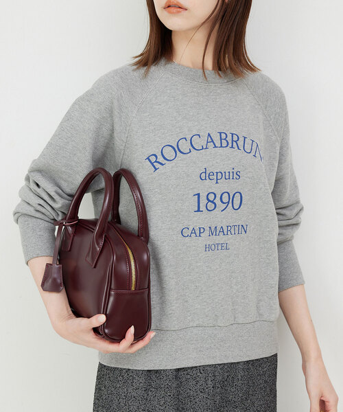 SLOBE IENA（スローブイエナ）の「ROCCABRUNA ロゴスウェット（スウェット・レディース・キャメル/ブラック/チャコールグレー・FREE）」の2枚目の写真