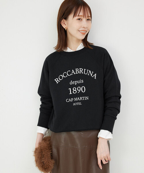 SLOBE IENA（スローブイエナ）の「ROCCABRUNA ロゴスウェット（スウェット・レディース・キャメル/ブラック/チャコールグレー・FREE）」の8枚目の写真