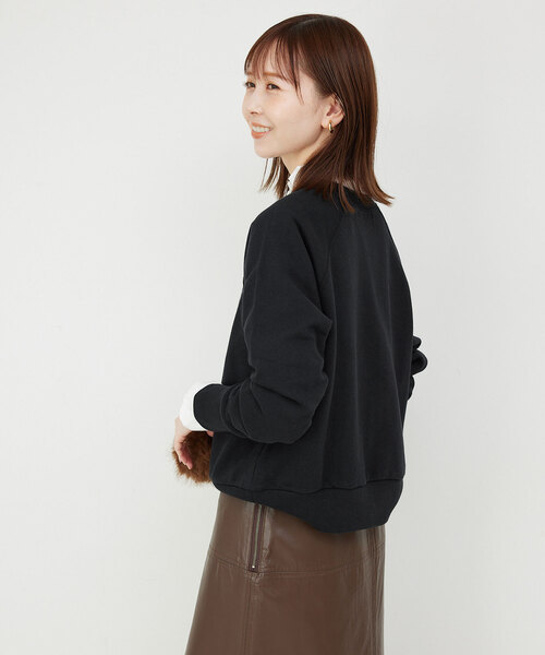 SLOBE IENA（スローブイエナ）の「ROCCABRUNA ロゴスウェット（スウェット・レディース・キャメル/ブラック/チャコールグレー・FREE）」の9枚目の写真