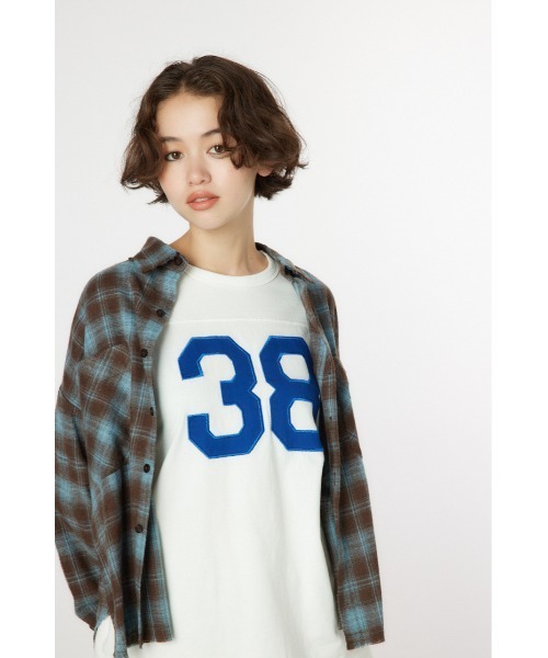 RODEO CROWNS WIDE BOWL(ロデオクラウンズワイドボウル)の「Grunge Check シャツ(シャツ/ブラウス・レディース・ブラック系その他/ブラウン系その他・SMALL/MEDIUM)」の1枚目の写真