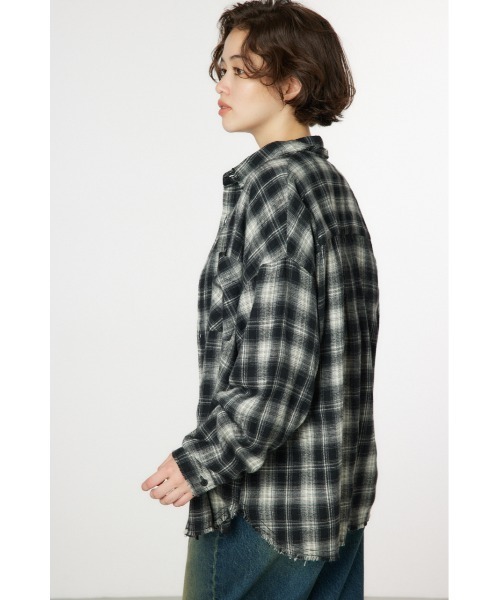 RODEO CROWNS WIDE BOWL(ロデオクラウンズワイドボウル)の「Grunge Check シャツ(シャツ/ブラウス・レディース・ブラック系その他/ブラウン系その他・SMALL/MEDIUM)」の4枚目の写真