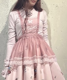 Milk ジャンパースカート　ローブドリボン　ピンク Milk ジャンパースカート ローブドリボン ピンク クララ JSK