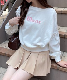 clear | ロゴ刺繍袖ボリュームデザインスウェット [スタイルアップ シンプル ふんわり]≪2024AW新作≫(スウェット)