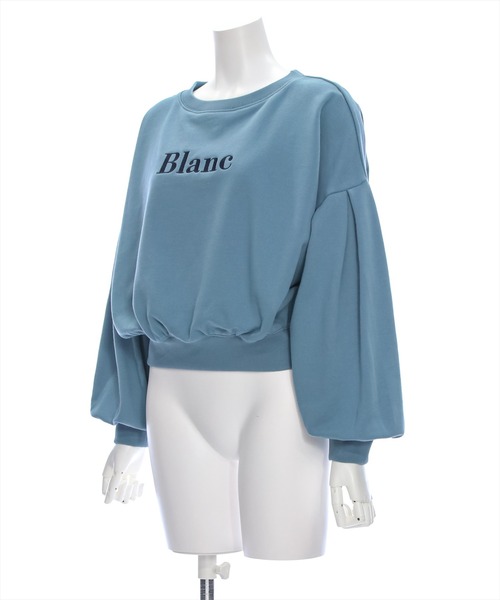 clear（クリア）の「ロゴ刺繍袖ボリュームデザインスウェット [スタイルアップ シンプル ふんわり]≪2024AW新作≫（スウェット・レディース・オフホワイト/チャコールグレー/ブルーグレー・F）」の10枚目の写真