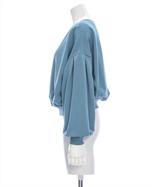 clear（クリア）の「ロゴ刺繍袖ボリュームデザインスウェット [スタイルアップ シンプル ふんわり]≪2024AW新作≫（スウェット・レディース・オフホワイト/チャコールグレー/ブルーグレー・F）」の11枚目の写真