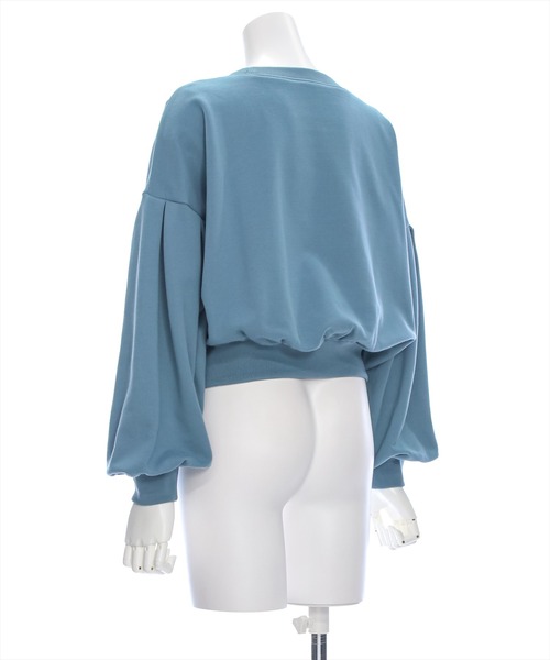 clear（クリア）の「ロゴ刺繍袖ボリュームデザインスウェット [スタイルアップ シンプル ふんわり]≪2024AW新作≫（スウェット・レディース・オフホワイト/チャコールグレー/ブルーグレー・F）」の12枚目の写真