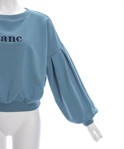 clear（クリア）の「ロゴ刺繍袖ボリュームデザインスウェット [スタイルアップ シンプル ふんわり]≪2024AW新作≫（スウェット・レディース・オフホワイト/チャコールグレー/ブルーグレー・F）」の15枚目の写真