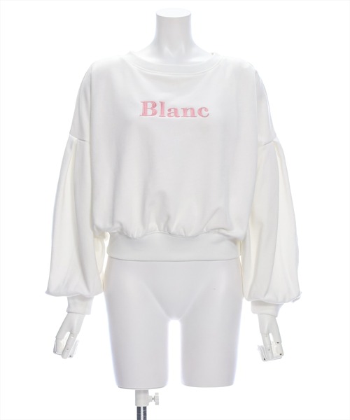 clear（クリア）の「ロゴ刺繍袖ボリュームデザインスウェット [スタイルアップ シンプル ふんわり]≪2024AW新作≫（スウェット・レディース・オフホワイト/チャコールグレー/ブルーグレー・F）」の19枚目の写真