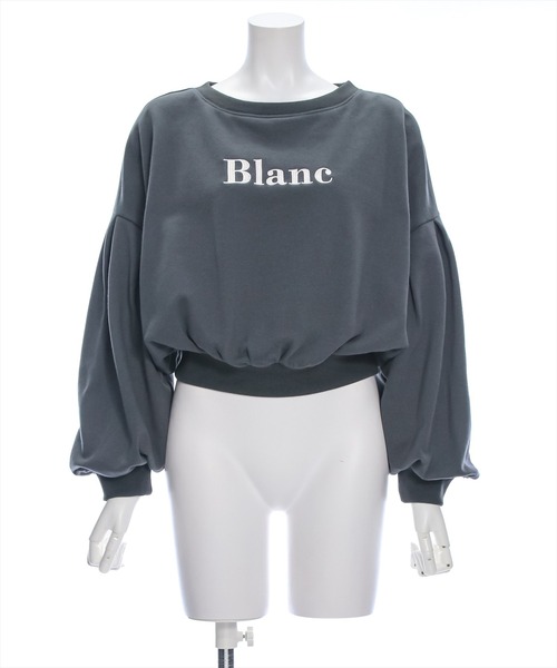 clear（クリア）の「ロゴ刺繍袖ボリュームデザインスウェット [スタイルアップ シンプル ふんわり]≪2024AW新作≫（スウェット・レディース・オフホワイト/チャコールグレー/ブルーグレー・F）」の20枚目の写真