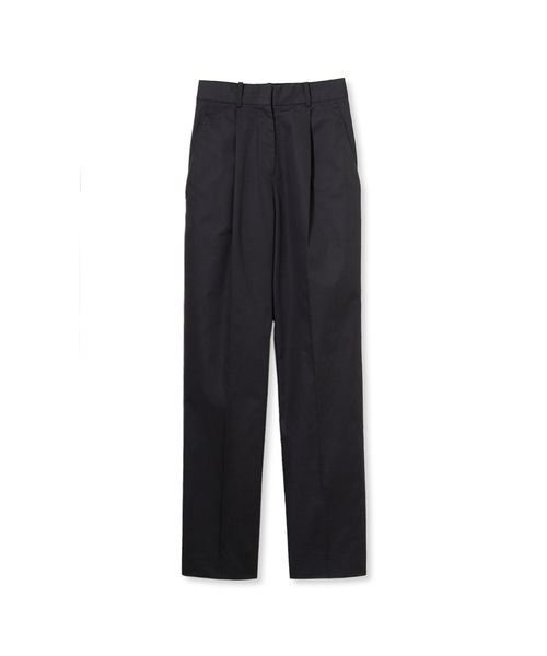 styling/（スタイリング）の「フロントプリーツパンツ（スラックス・レディース・オフホワイト/サックスブルー/チャコールグレー・0/00/1）」の2枚目の写真
