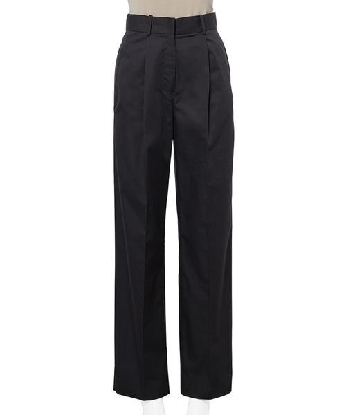 styling/（スタイリング）の「フロントプリーツパンツ（スラックス・レディース・オフホワイト/サックスブルー/チャコールグレー・0/00/1）」の10枚目の写真