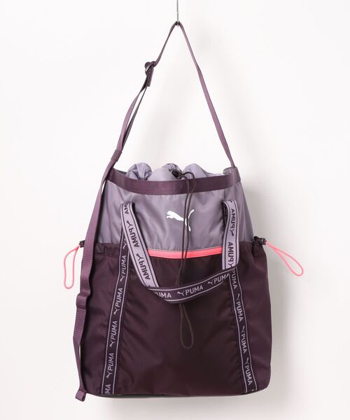 PUMA(プーマ)の「《PUMA》AT ESS トート バッグ(トートバッグ・レディース・ブラック/パープル系/ライトグレー・フリー)」の3枚目の写真