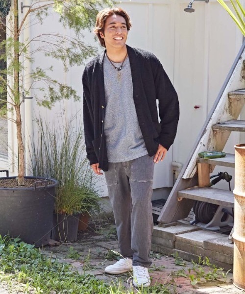 Kahiko（カヒコ）の「【Kahiko】SURF＆Palms ギルモアMEN'Sカーディガン（カーディガン/ボレロ・メンズ・ベージュ/ブラック/ターコイズブルー・FREE）」の6枚目の写真