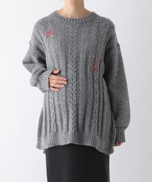 LEPSIM | 【産前・産後対応】マタニティ／刺繍ケーブルプルオーバー　149943(マタニティウェア/グッズ)