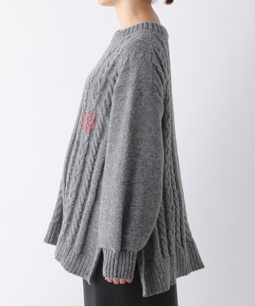 LEPSIM(レプシィム)の「【産前・産後対応】マタニティ/刺繍ケーブルプルオーバー 149943(マタニティウェア/グッズ・レディース・ベージュ/オレンジ/チャコールグレー/ライトブルー・FREE)」の20枚目の写真