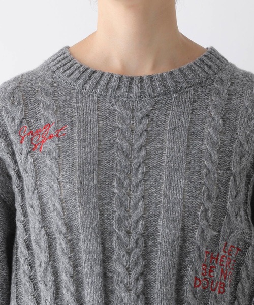 LEPSIM(レプシィム)の「【産前・産後対応】マタニティ/刺繍ケーブルプルオーバー 149943(マタニティウェア/グッズ・レディース・ベージュ/オレンジ/チャコールグレー/ライトブルー・FREE)」の22枚目の写真