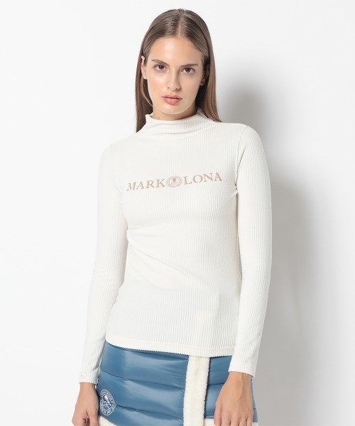 MARK & LONA(マークアンドロナ)の「Lodi Ribbed Bottleneck Pullover | WOMEN(Tシャツ/カットソー・レディース・チャコール/ホワイト・38/36)」の2枚目の写真