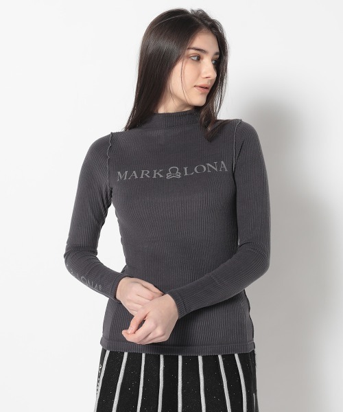 MARK & LONA(マークアンドロナ)の「Lodi Ribbed Bottleneck Pullover | WOMEN(Tシャツ/カットソー・レディース・チャコール/ホワイト・38/36)」の3枚目の写真