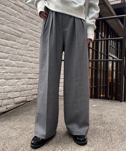 チャコールグレーウールパンツ W'S SLIT BOOTCUT PANT │ スリットブーツカットパンツ（その他