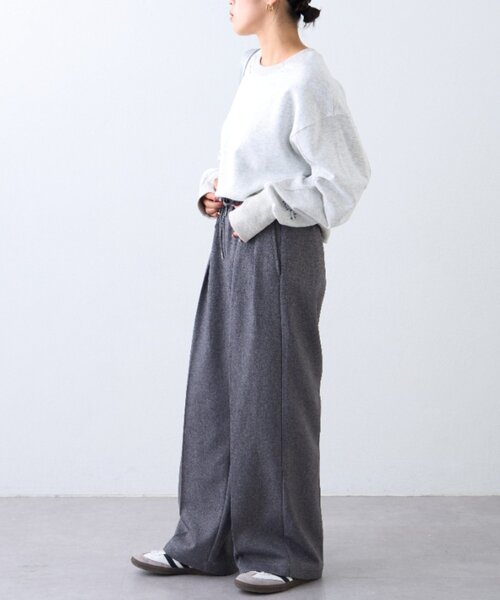 CIAOPANIC TYPY(チャオパニックティピー)の「ウールライクスラックスイージーパンツ(その他パンツ・レディース・グレー/ブラック・MEDIUM/SMALL)」の13枚目の写真