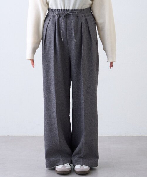CIAOPANIC TYPY(チャオパニックティピー)の「ウールライクスラックスイージーパンツ(その他パンツ・レディース・グレー/ブラック・MEDIUM/SMALL)」の15枚目の写真