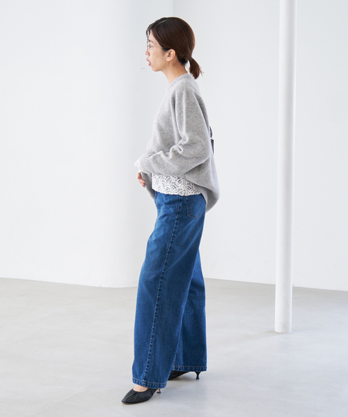 IENA(イエナ)の「《追加》ペイズリー ストレッチレースプルオーバー(Tシャツ/カットソー・レディース・アイボリー/ブラック・FREE)」の19枚目の写真
