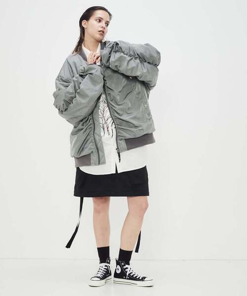 CONVERSE TOKYO(コンバーストウキョウ)の「MILITARY GATHER MA-1(MA-1・メンズ・ブラック/カーキ・MEDIUM/SMALL)」の5枚目の写真