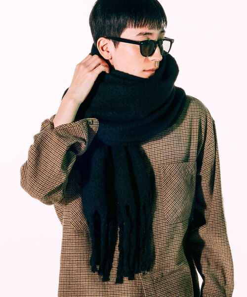 FREAK'S STORE(フリークスストア)の「ソリッド ボリューム マフラー(マフラー・メンズ・その他7/ブラック/ブラウン/オレンジ/ベージュ・フリ-)」の2枚目の写真