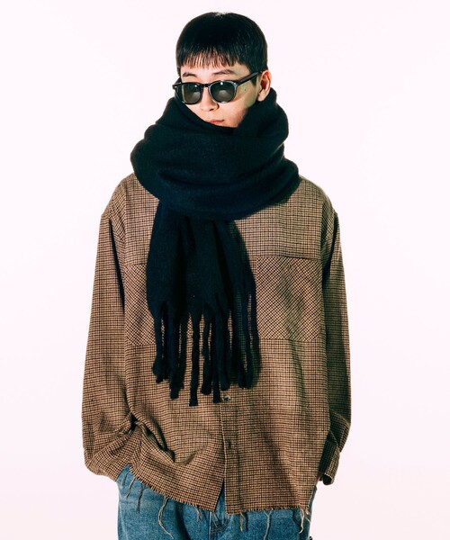 FREAK'S STORE(フリークスストア)の「ソリッド ボリューム マフラー(マフラー・メンズ・その他7/ブラック/ブラウン/オレンジ/ベージュ・フリ-)」の15枚目の写真