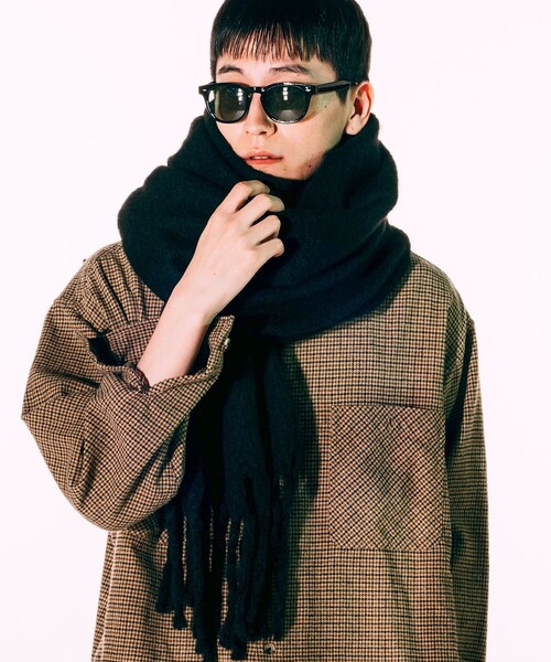 FREAK'S STORE(フリークスストア)の「ソリッド ボリューム マフラー(マフラー・メンズ・その他7/ブラック/ブラウン/オレンジ/ベージュ・フリ-)」の16枚目の写真