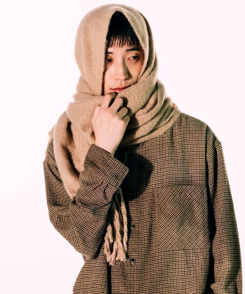 FREAK'S STORE(フリークスストア)の「ソリッド ボリューム マフラー(マフラー・メンズ・その他7/ブラック/ブラウン/オレンジ/ベージュ・フリ-)」の19枚目の写真