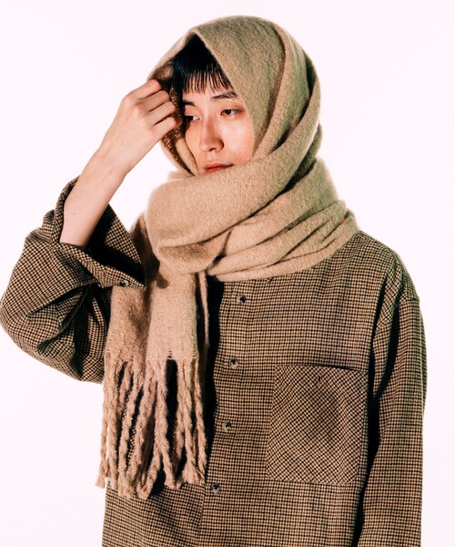 FREAK'S STORE(フリークスストア)の「ソリッド ボリューム マフラー(マフラー・メンズ・その他7/ブラック/ブラウン/オレンジ/ベージュ・フリ-)」の20枚目の写真